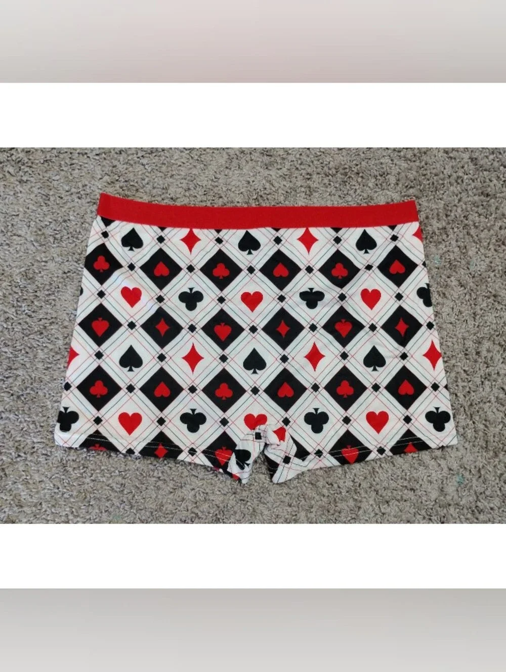 IRONITE Men's Boxer Briefs Playing Cards Suits Pattern